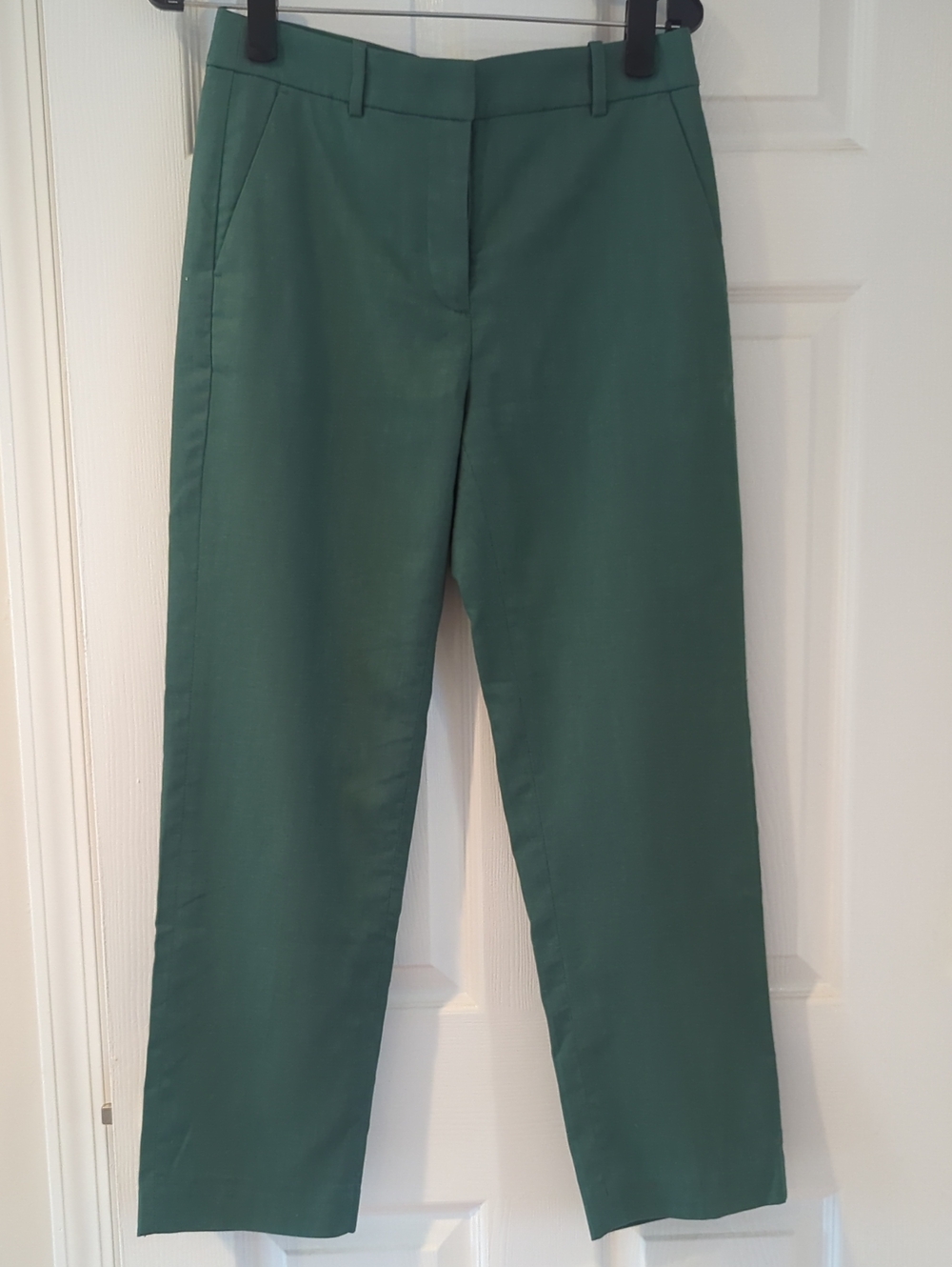 J. Crew Kellie Pant Green Straight-Leg Trousers